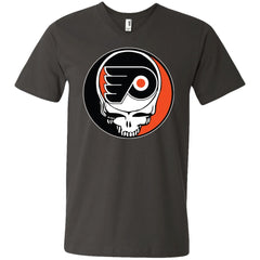 Philadelphia Flyers Grateful Dead Steal Your Face Hockey Nhl Shirts Men V-Neck T-Shirt Men V-Neck T-Shirt - parenttees