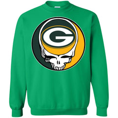 Green Bay Packer Grateful Dead Steal Your Face Football Nfl Shirts Crewneck Pullover Sweatshirt Crewneck Pullover Sweatshirt - parenttees