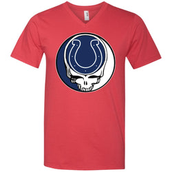 Indianapolis Colts Grateful Dead Steal Your Face Football Nfl Shirts Men V-Neck T-Shirt