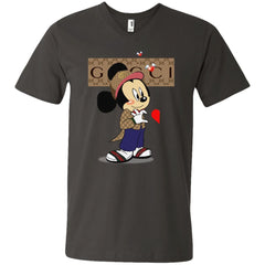 Mickey Mouse Love Couple T-shirt Valentine's Day T-shirt Men V-Neck T-Shirt Men V-Neck T-Shirt - parenttees