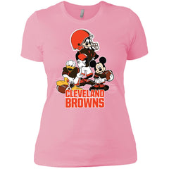 Mickey Mouse Cleveland Browns American Football Nfl Sports Shirt Women Cotton T-Shirt Women Cotton T-Shirt - parenttees