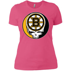 Boston Bruins Grateful Dead Steal Your Face Hockey Nhl Shirts Women Cotton T-Shirt Women Cotton T-Shirt - parenttees