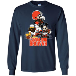 Mickey Mouse Cleveland Browns American Football Nfl Sports Shirt Men Long Sleeve Shirt