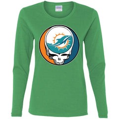 Miami Dolphins Grateful Dead Steal Your Face Football Nfl Shirts Women Long Sleeve Shirt Women Long Sleeve Shirt - parenttees