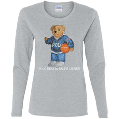 Polo Bear Ralph Lauren Women Long Sleeve Shirt Women Long Sleeve Shirt - parenttees