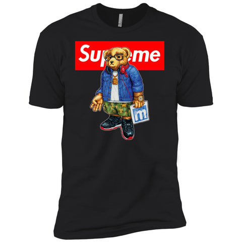 Supreme Bear Style Music T-shirt Men Short Sleeve T-Shirt Black / X-Small Men Short Sleeve T-Shirt - parenttees