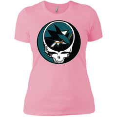 San Jose Sharks Grateful Dead Steal Your Face Hockey Nhl Shirts Women Cotton T-Shirt Women Cotton T-Shirt - parenttees