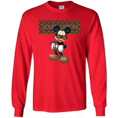 Best Louis Vuitton Mickey Mouse Shirt Men Long Sleeve Shirt Men Long Sleeve Shirt - parenttees