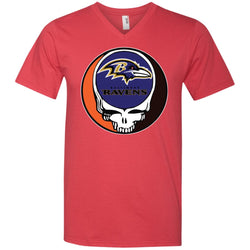 Baltimore Ravens Grateful Dead Steal Your Face Football Nfl Shirts Men V-Neck T-Shirt