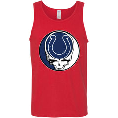 Indianapolis Colts Grateful Dead Steal Your Face Football Nfl Shirts Men Cotton Tank Men Cotton Tank - parenttees