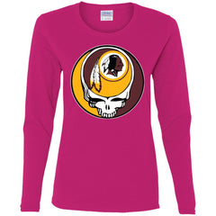 Washington Redskins Grateful Dead Steal Your Face Football Nfl Shirts Women Long Sleeve Shirt Women Long Sleeve Shirt - parenttees