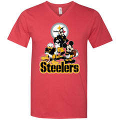 Mickey Mouse Pittsburgh Steelers American Football Nfl Sports Shirt Men V-Neck T-Shirt Men V-Neck T-Shirt - parenttees