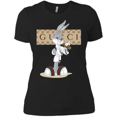 Gucci Rabbit Smoking Funny T-shirt Women Cotton T-Shirt Women Cotton T-Shirt - parenttees