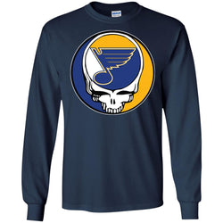 St Louis Blues Grateful Dead Steal Your Face Hockey Nhl Shirts Men Long Sleeve Shirt