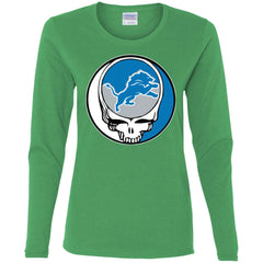 Detroit Lions Grateful Dead Steal Your Face Football Nfl Shirts Women Long Sleeve Shirt Women Long Sleeve Shirt - parenttees