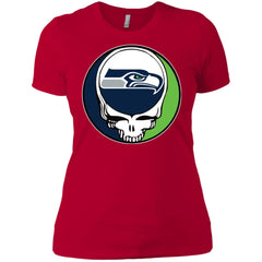 Seattle Seahawks Grateful Dead Steal Your Face Football Nfl Shirts Women Cotton T-Shirt Women Cotton T-Shirt - parenttees