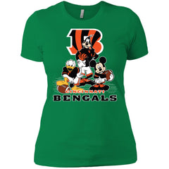 Mickey Mouse Cincinnati Bengals American Football Nfl Sports Shirt Women Cotton T-Shirt Women Cotton T-Shirt - parenttees