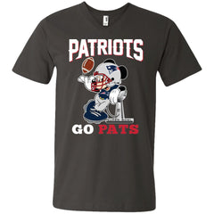Go Pats - New England Patriots Super Bowl 2019 Mickey Mouse Football Nfl Men V-Neck T-Shirt Men V-Neck T-Shirt - parenttees