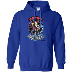 Captain Marvel Stitched Patched Portrait Pullover Hoodie Sweatshirt Pullover Hoodie Sweatshirt - parenttees