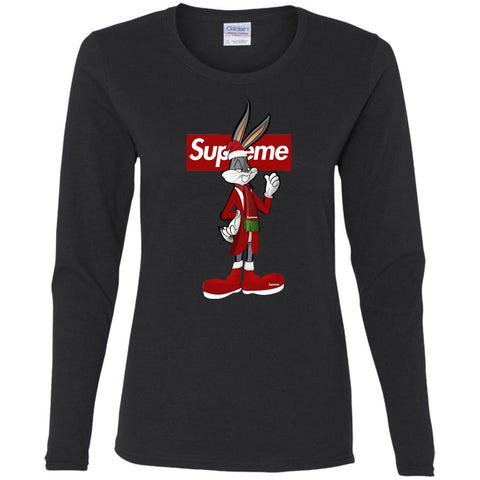 Supreme Rabbit Party T-shirt Women Long Sleeve Shirt Black / S Women Long Sleeve Shirt - parenttees