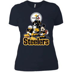 Mickey Mouse Pittsburgh Steelers American Football Nfl Sports Shirt Women Cotton T-Shirt Women Cotton T-Shirt - parenttees