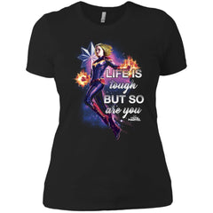 Captain Marvel Inspirational Quote Flight Women Cotton T-Shirt Women Cotton T-Shirt - parenttees