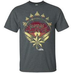 Captain Marvel Yellow Red Plane Flight Logo Men Cotton T-Shirt Men Cotton T-Shirt - parenttees