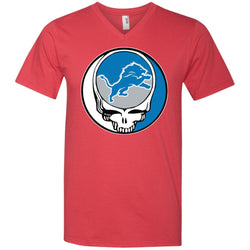 Detroit Lions Grateful Dead Steal Your Face Football Nfl Shirts Men V-Neck T-Shirt