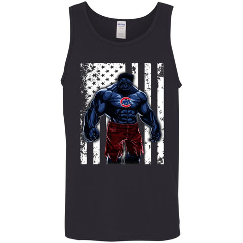 Giants Hulk Chicago Cubs T-shirt Flag Men Cotton Tank Black / X-Small Men Cotton Tank - parenttees