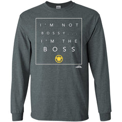 Captain Marvel Not Bossy I'm The Boss Men Long Sleeve Shirt Men Long Sleeve Shirt - parenttees