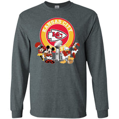 Nfl – Kansas City Chiefs Super Bowl 2019 Mickey Mouse Minnie Mouse Donald Duck Daisy Duck Football Men Long Sleeve Shirt Men Long Sleeve Shirt - parenttees