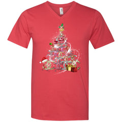 Chanel Christmas Tree T-shirt Men V-Neck T-Shirt Men V-Neck T-Shirt - parenttees