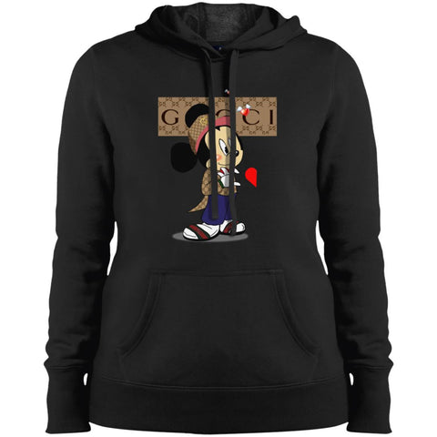 Couple Gucci Mickey Tshirt Valentine's Day Women Hooded Sweatshirt Black / X-Small Women Hooded Sweatshirt - parenttees