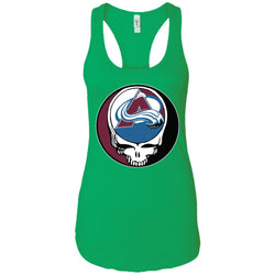 Colorado Avalanche Grateful Dead Steal Your Face Hockey Nhl Shirts Women Tank Top