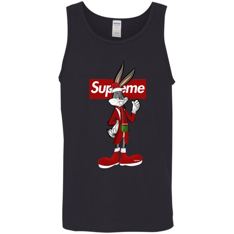 Supreme Rabbit Party T-shirt Men Cotton Tank Black / X-Small Men Cotton Tank - parenttees