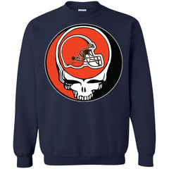 Cleveland Browns Grateful Dead Steal Your Face Football Nfl Shirts Crewneck Pullover Sweatshirt Crewneck Pullover Sweatshirt - parenttees