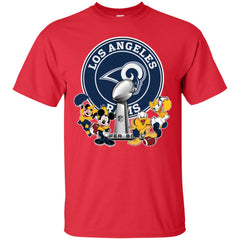 Los Angeles Rams Super Bowl 2019 Mickey Minnie Mouse Donald Daisy Duck Football Nfl Men Cotton T-Shirt Men Cotton T-Shirt - parenttees