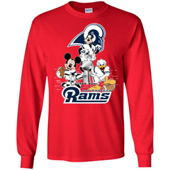 Nfl – Los Angeles Rams Donald Duck Goofy Mickey Mouse Super Bowl 2019 Football Men Long Sleeve Shirt Men Long Sleeve Shirt - parenttees