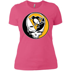 Pittsburgh Penguins Grateful Dead Steal Your Face Hockey Nhl Shirts Women Cotton T-Shirt Women Cotton T-Shirt - parenttees