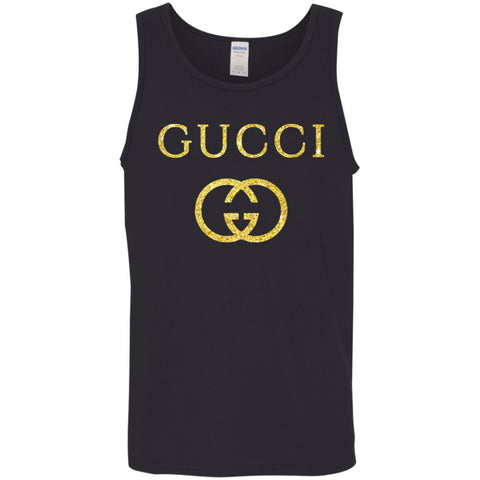 Gucci Logo Vintage Inspired Men Cotton Tank Black / X-Small Men Cotton Tank - parenttees