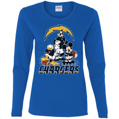 Mickey Mouse Los Angeles Chargers American Football Nfl Sports Shirt Women Long Sleeve Shirt Women Long Sleeve Shirt - parenttees