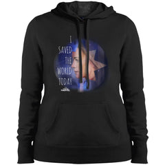 Captain Marvel Saved The World Portrait Women Hooded Sweatshirt Women Hooded Sweatshirt - parenttees