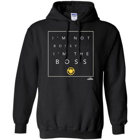 Captain Marvel Not Bossy I'm The Boss Pullover Hoodie Sweatshirt Black / S Pullover Hoodie Sweatshirt - parenttees