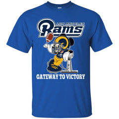 Los Angeles Rams Gateway To Victory Super Bowl 2019 Mickey Mouse Football Nfl Men Cotton T-Shirt Men Cotton T-Shirt - parenttees