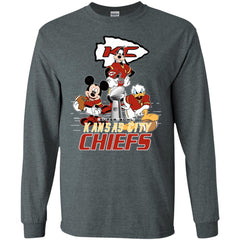 Nfl – Kansas City Chiefs Donald Duck Goofy Mickey Mouse Super Bowl 2019 Football Men Long Sleeve Shirt Men Long Sleeve Shirt - parenttees