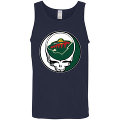 Minnesota Wild Grateful Dead Steal Your Face Hockey Nhl Shirts Men Cotton Tank Men Cotton Tank - parenttees