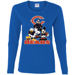 Mickey Mouse Chicago Bears American Football Nfl Sports Shirt Women Long Sleeve Shirt