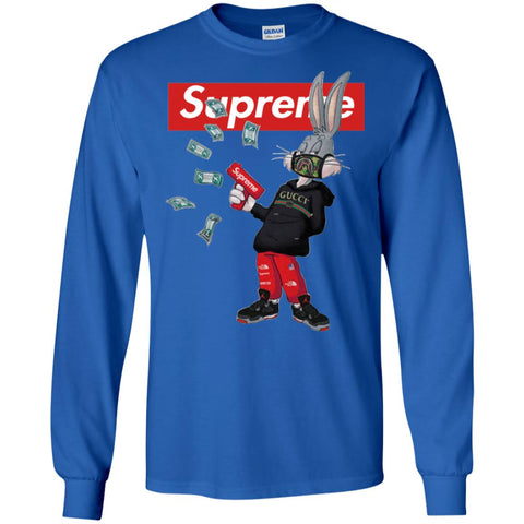 Supreme Rabbit Gucci Gang T-shirt Men Long Sleeve Shirt Black / S Men Long Sleeve Shirt - parenttees