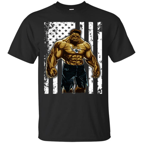 Giants Hulk Jacksonville Jaguars T-shirt Flag Men Cotton T-Shirt Black / S Men Cotton T-Shirt - parenttees