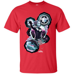 Captain Marvel Space Shapes Portrait Men Cotton T-Shirt Men Cotton T-Shirt - parenttees